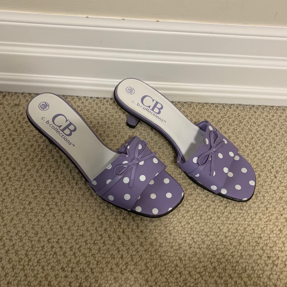 Purple Kitten Heels